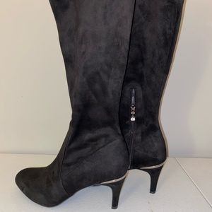BCBGeneration black suede stretch boots